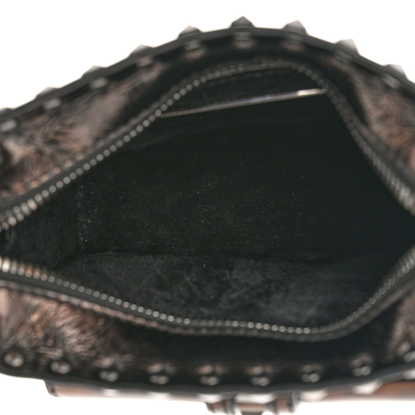 Craquele Calfskin Mini Guitar Flap Pocket Shoulder Bag Black