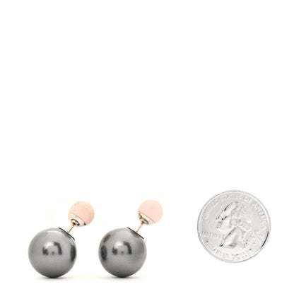 Christian Dior Pearl Mise En Dior Tribal Earrings Pink Grey 2 of 5