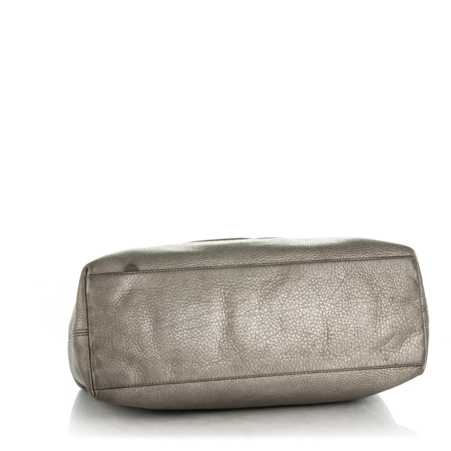 Metallic Pebbled Calfskin Medium Soho Chain Shoulder Bag Sasso