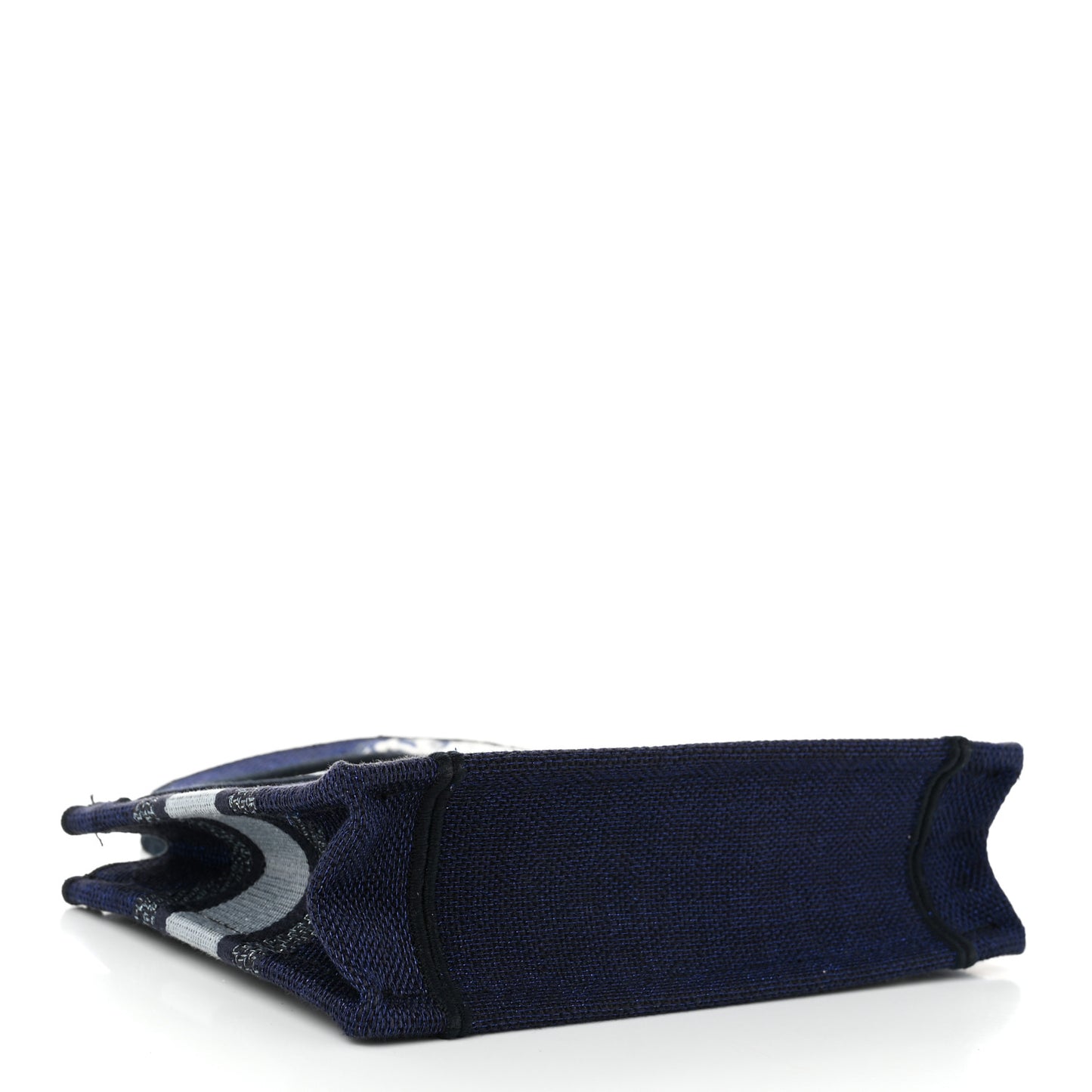 Canvas Embroidered Tie Dye Mini Book Tote Blue