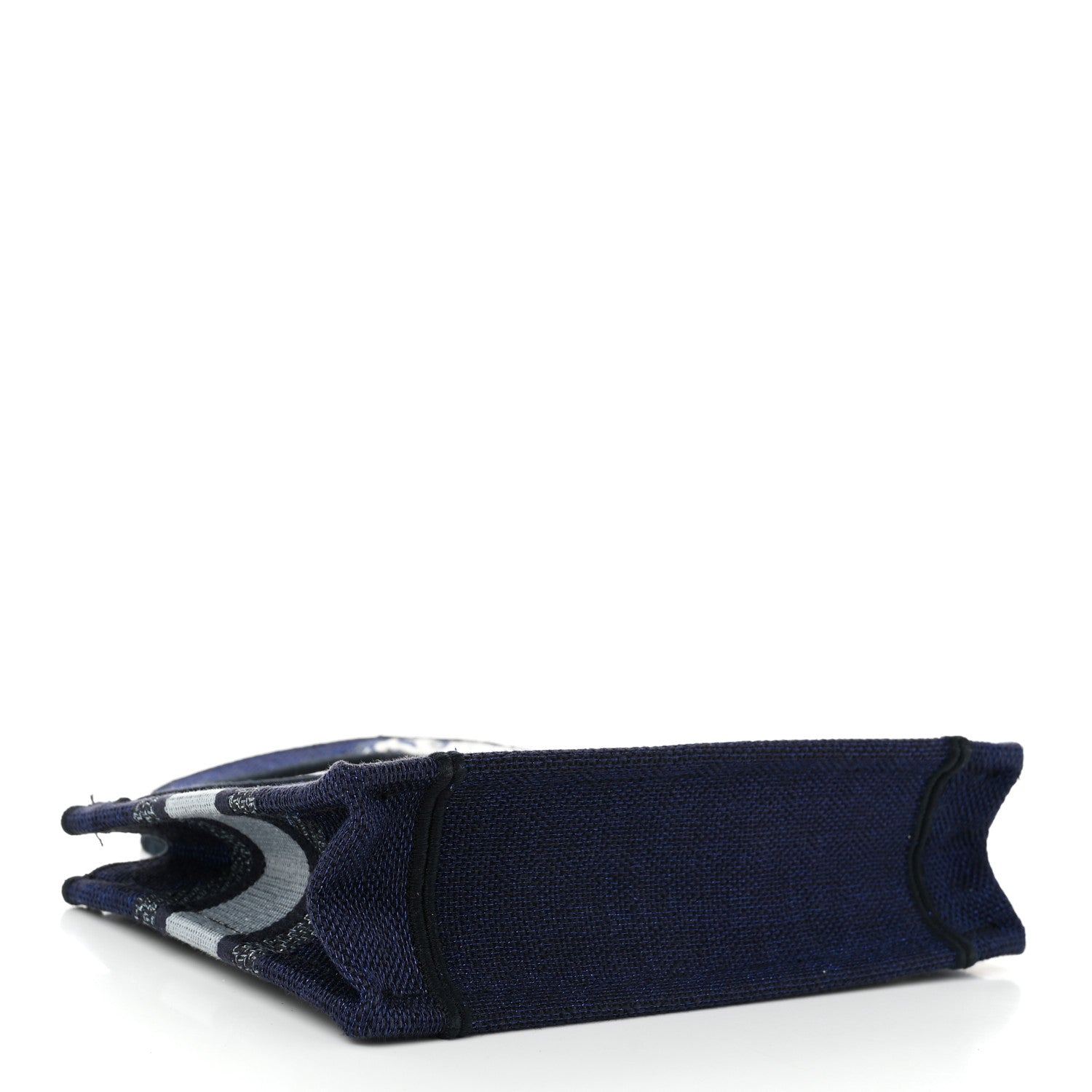 Christian Dior Canvas Embroidered Tie Dye Mini Book Tote Blue 4 of 11
