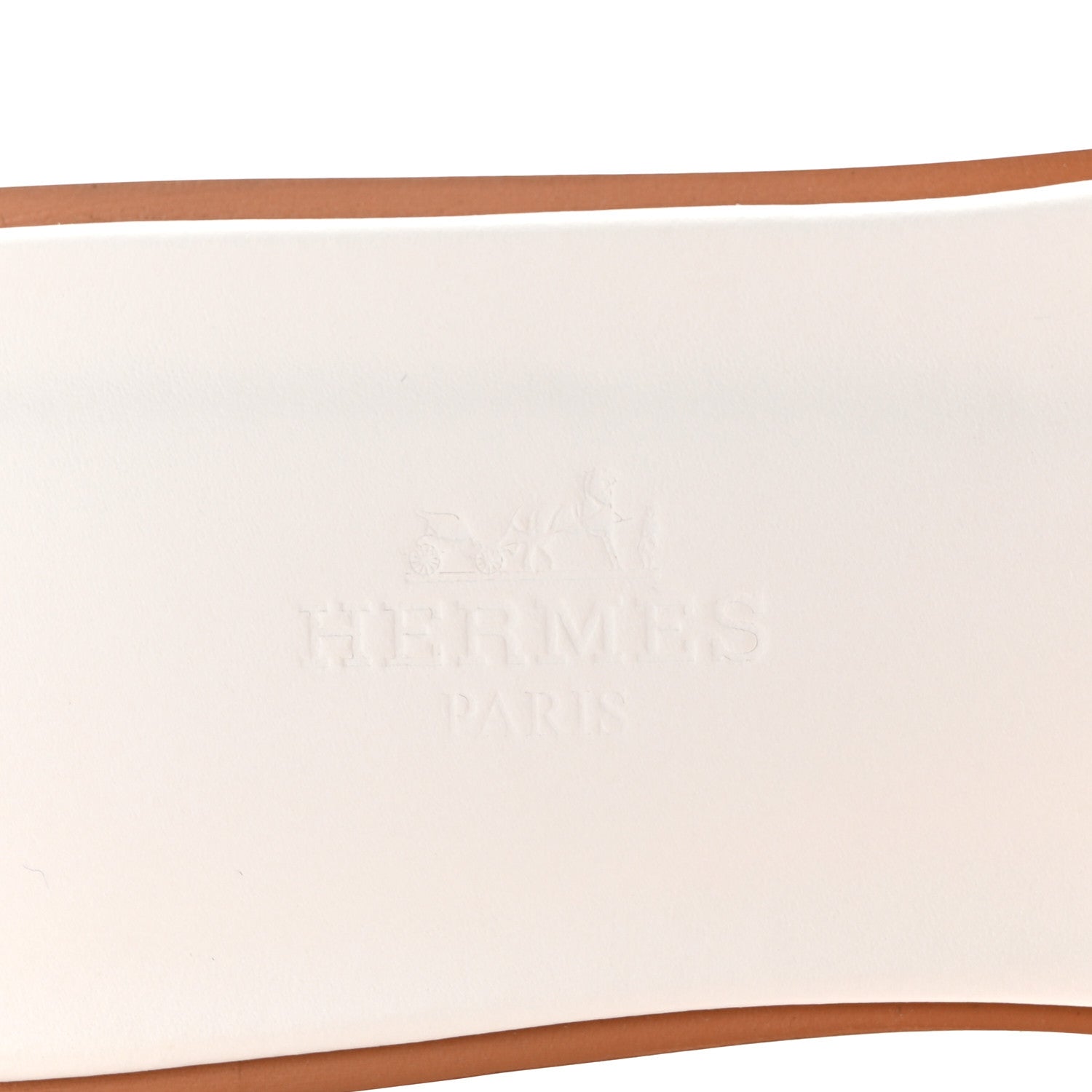 Hermes Box Calfskin Oran Sandals 36 White 8 of 10