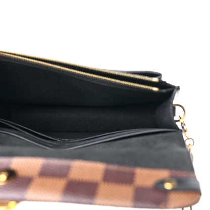 Louis Vuitton Damier Ebene Vavin Chain Wallet Black 5 of 9