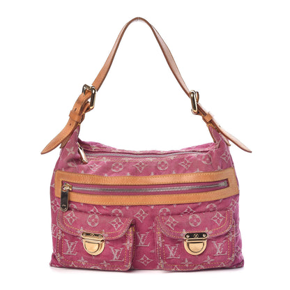 Louis Vuitton Denim Baggy PM Fuchsia 1 of 12
