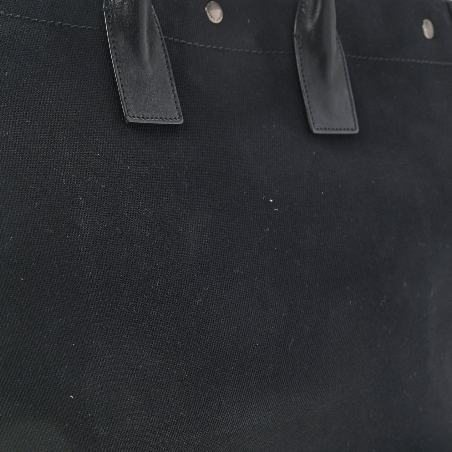 Linen Calfskin Rive Gauche Tote Black