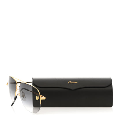Cartier Panthere De Cartier Aviator Sunglasses CT0065S Gold 7 of 7