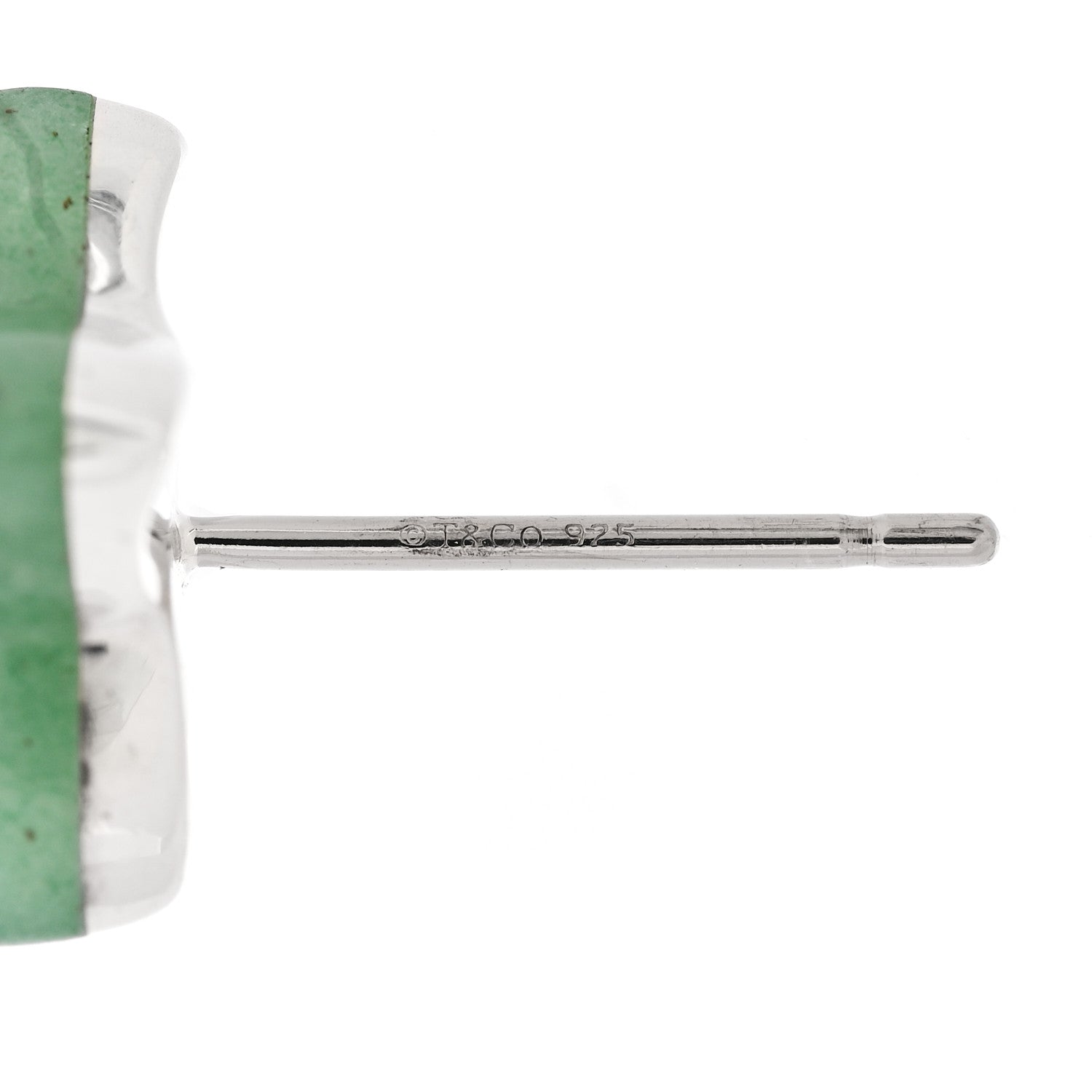Tiffany Sterling Silver Aventurine Elsa Peretti Star Earrings 4 of 4
