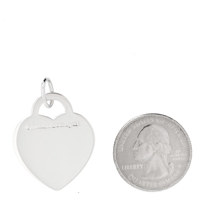 Tiffany Sterling Silver Enamel LOVE YOU Heart Charm Red 2 of 4