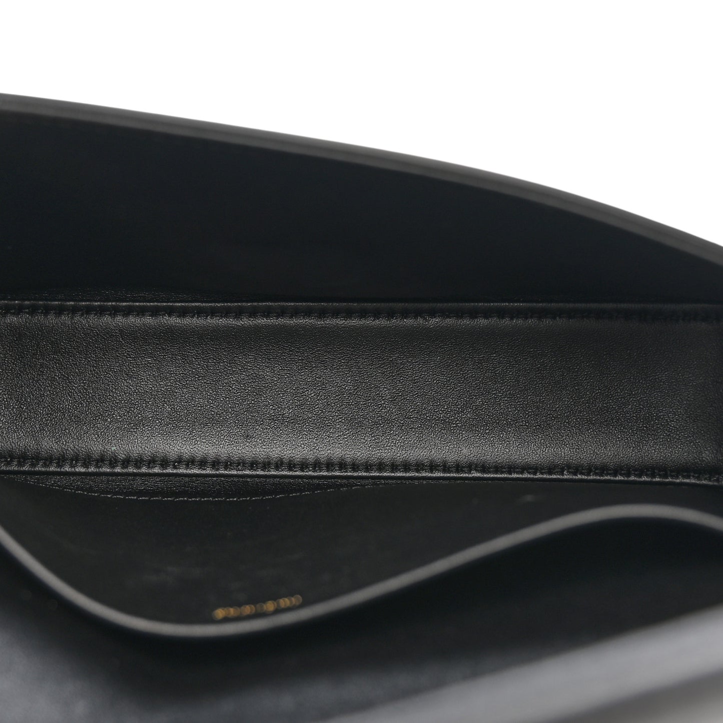 Shiny Calfskin Triomphe Shoulder Bag Black