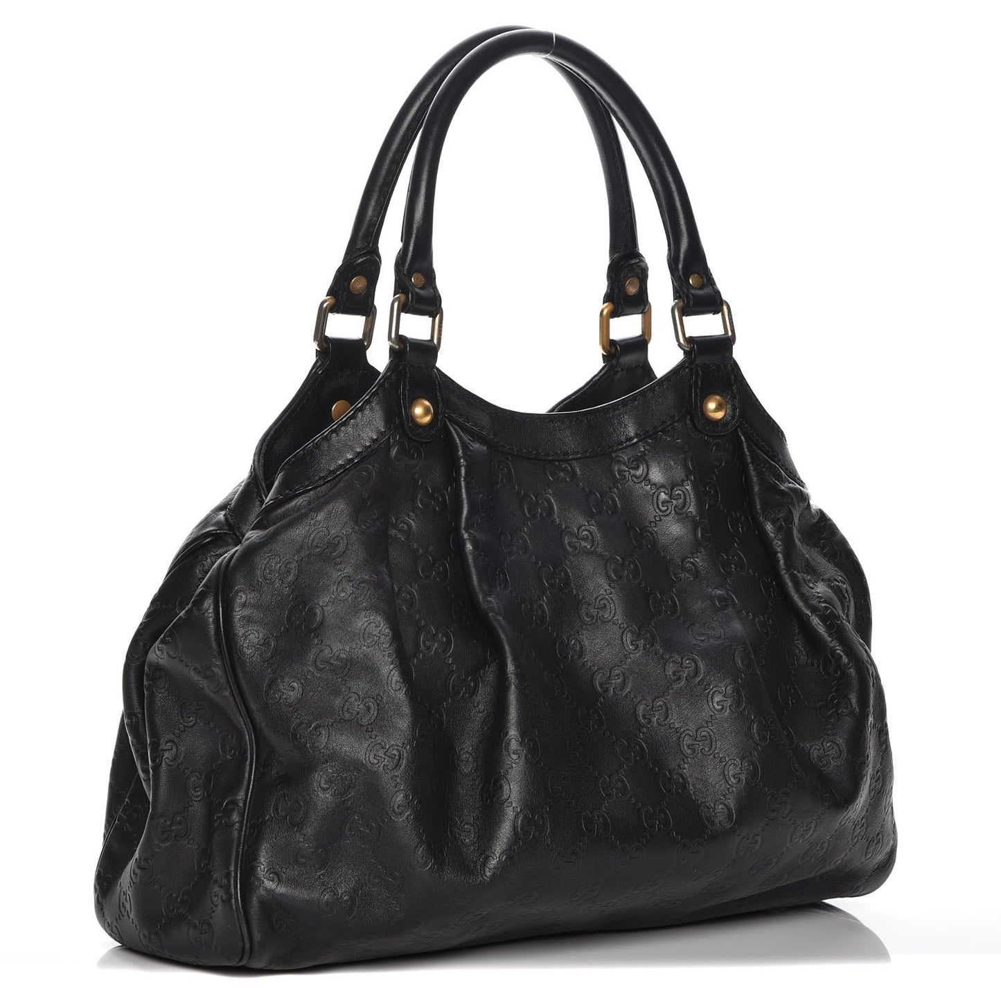 Guccissima Medium Sukey Tote Black