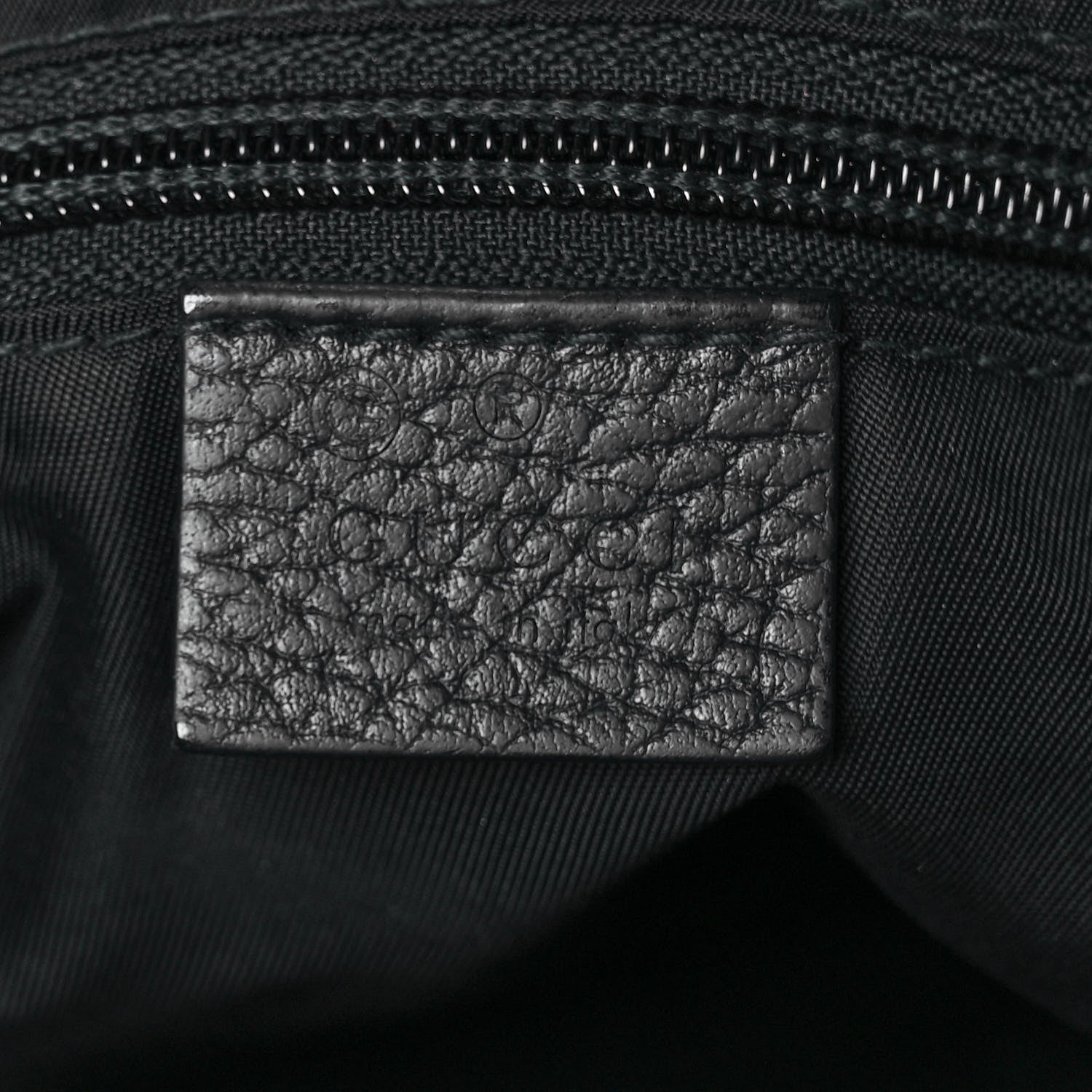 Gucci Nylon Monogram Dollar Calfskin Flat Messenger Bag Black 6 of 9