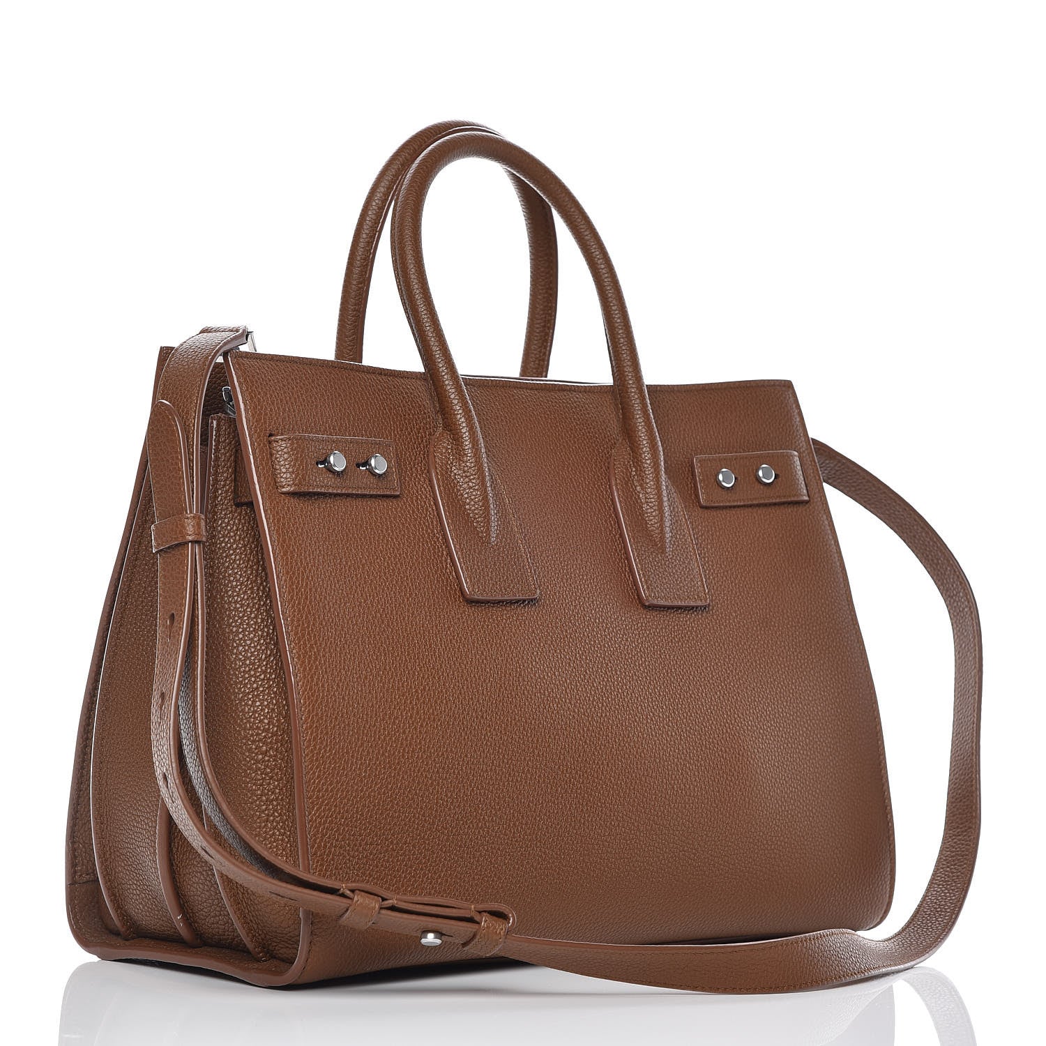Saint Laurent Grained Calfskin Small Supple Sac De Jour Moka 3 of 9