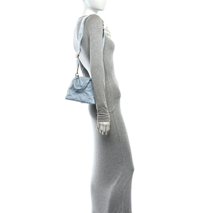Louis Vuitton Calfskin Bubblegram Alma BB Ice Blue 2 of 10