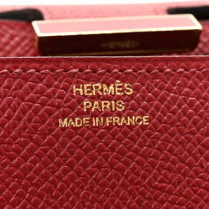Hermes Epsom Enamel Constance Long Wallet Rouge Grenat 6 of 8