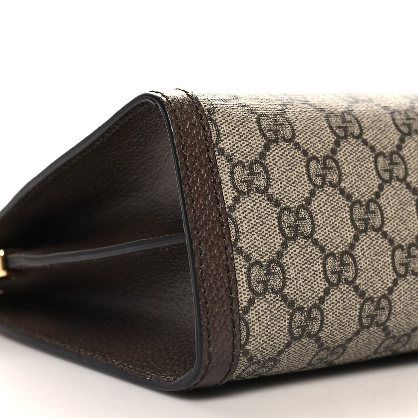 GG Supreme Monogram Web Medium Ophidia Chain Shoulder Bag Brown