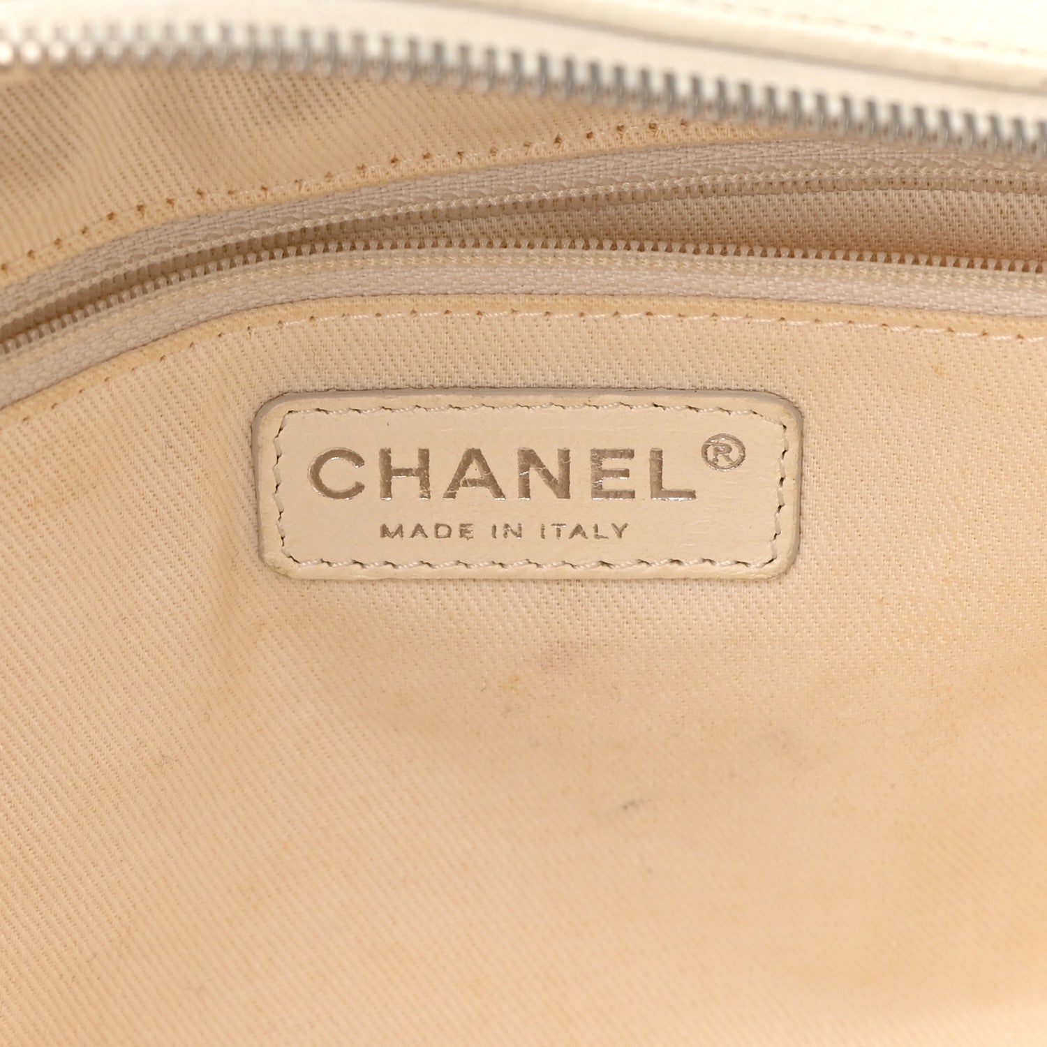 Chanel Caviar Quilted CC Timeless Bowler White 6 of 23