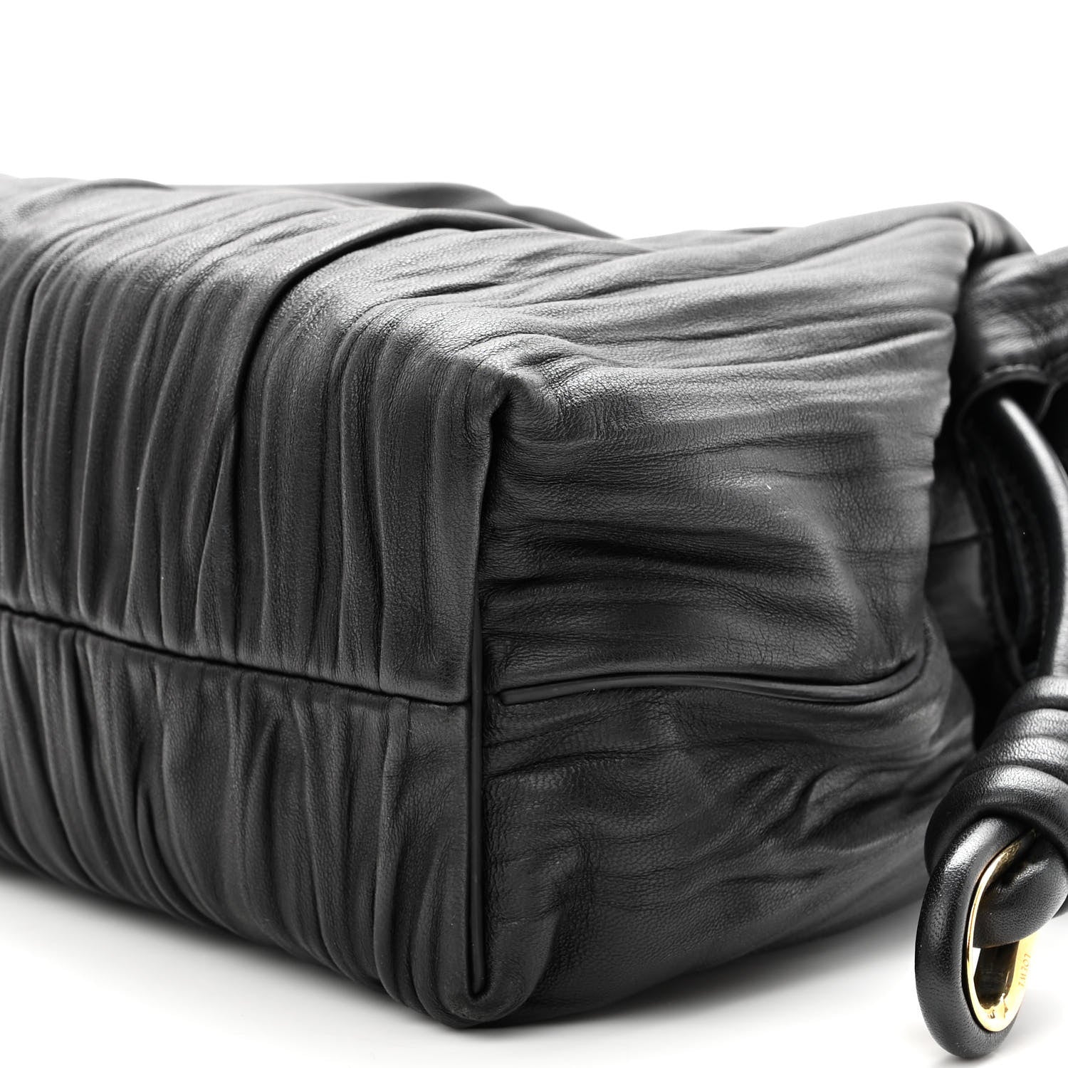 Loewe Crinkled Nappa Small Flamenco Knot Shoulder Bag Black 9 of 9