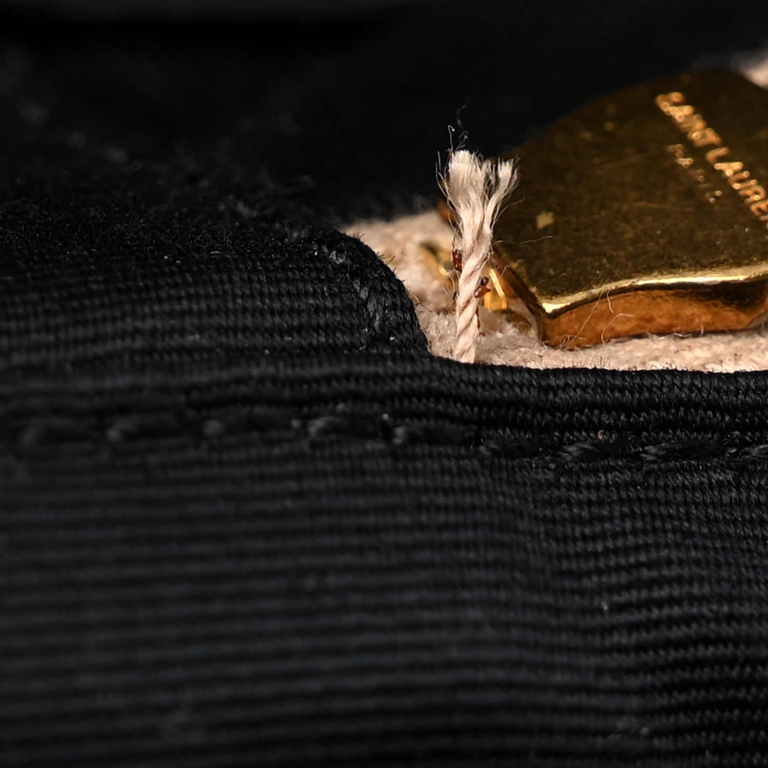 Saint Laurent Grain de Poudre Quilted 80's Vanity Bag Dark Beige 11 of 13