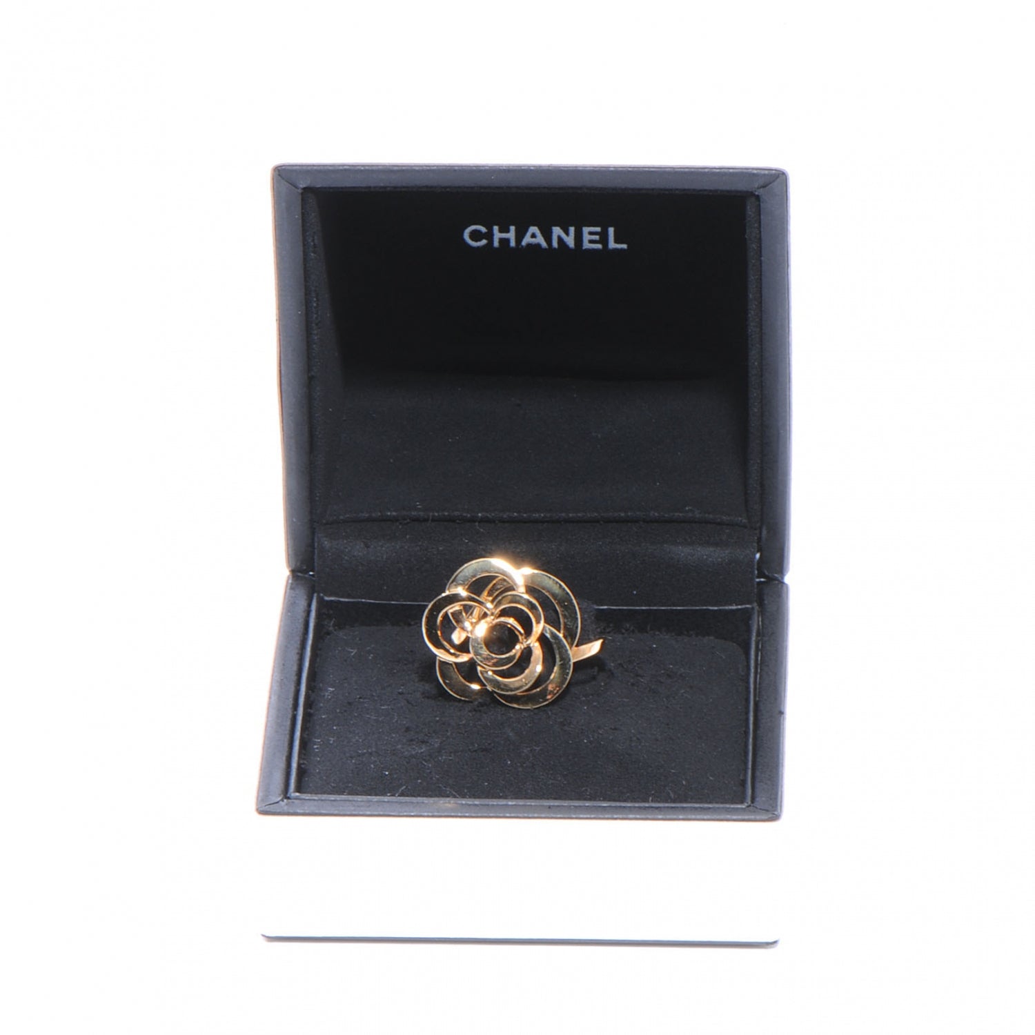 Chanel 18K Gold Profil de Camelia Ring 6 7 of 7