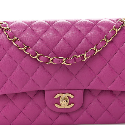 Chanel Caviar Quilted Medium Double Flap Purple 8 of 11