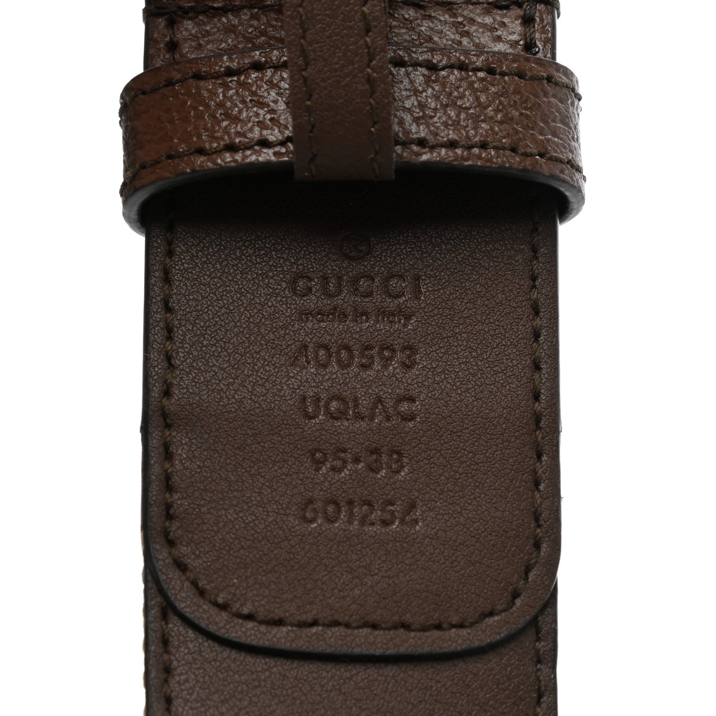 Monogram Jumbo GG Textured Dollar Calfskin Double G 40mm Belt 95 38 Camel Ebony