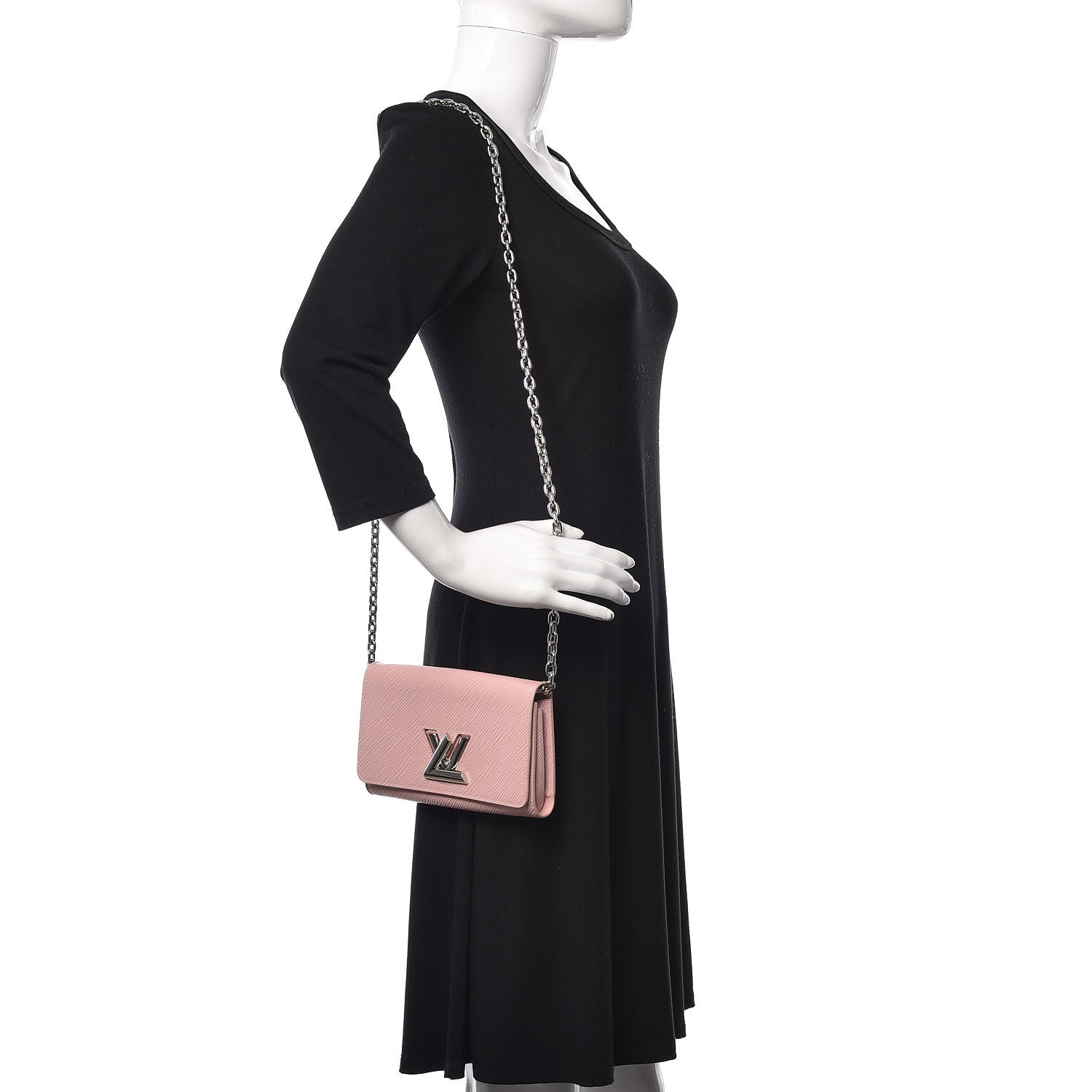 Louis Vuitton Epi Twist Chain Wallet Rose Ballerine 1 of 12