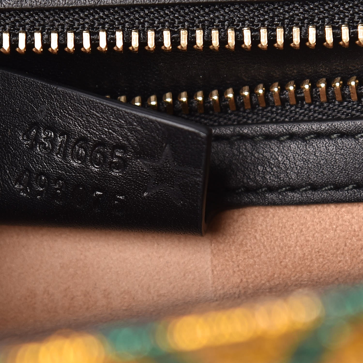 Gucci Iridescent Brocade Medium Sylvie Top Handle Bag Gold 7 of 9