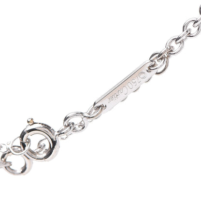 Cartier 18K White Gold Diamond Heart Double C Pendant Necklace 8 of 9