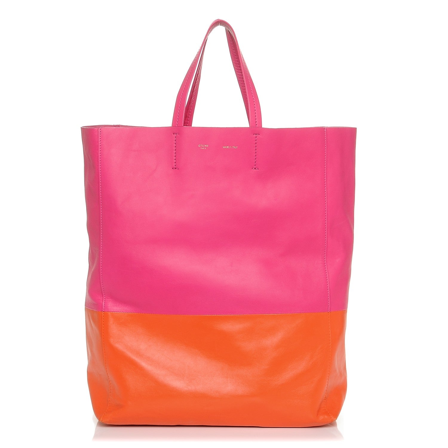 Celine Lambskin Vertical Bi-Cabas Hibiscus 1 of 6