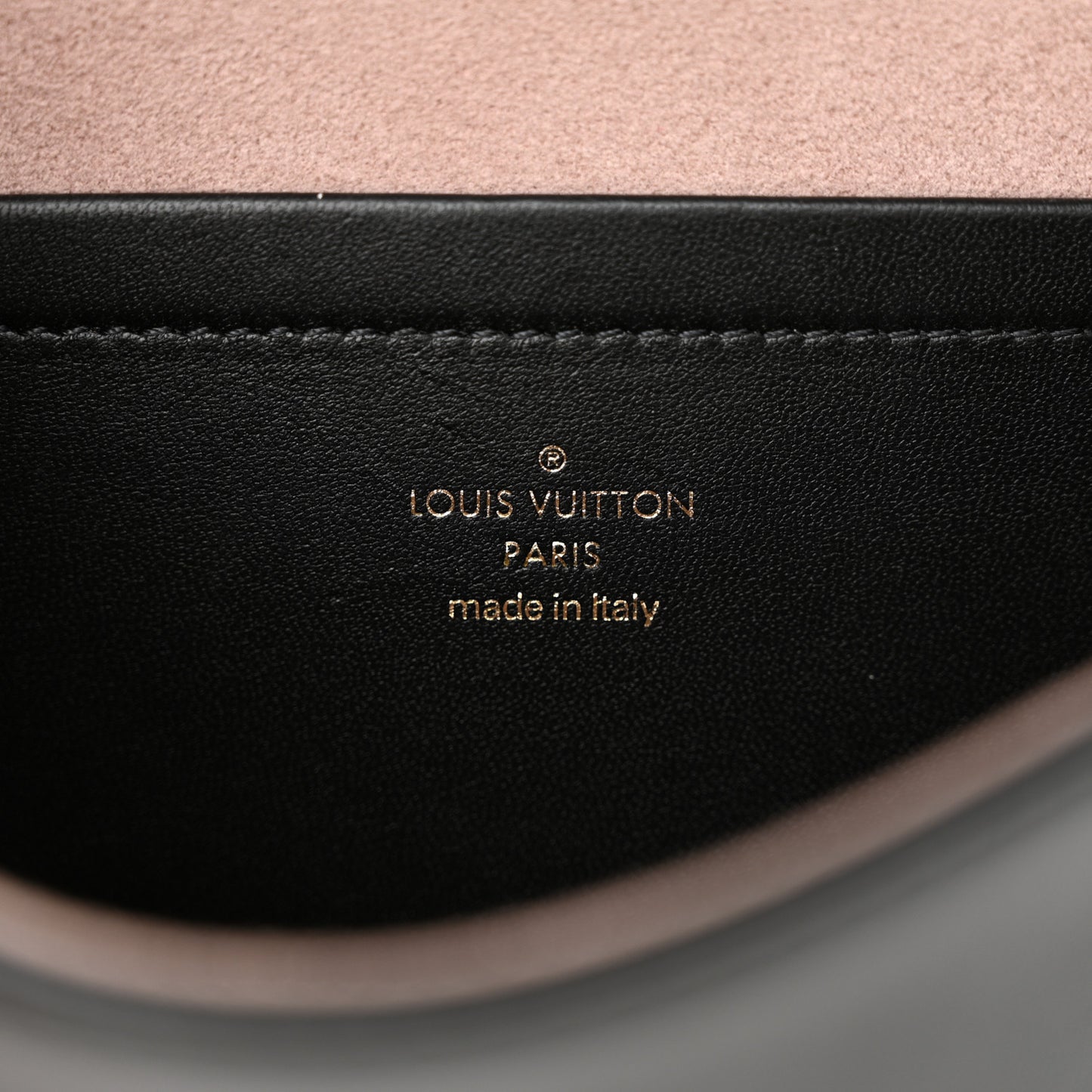Lambskin Embossed Monogram Pochette Coussin Black