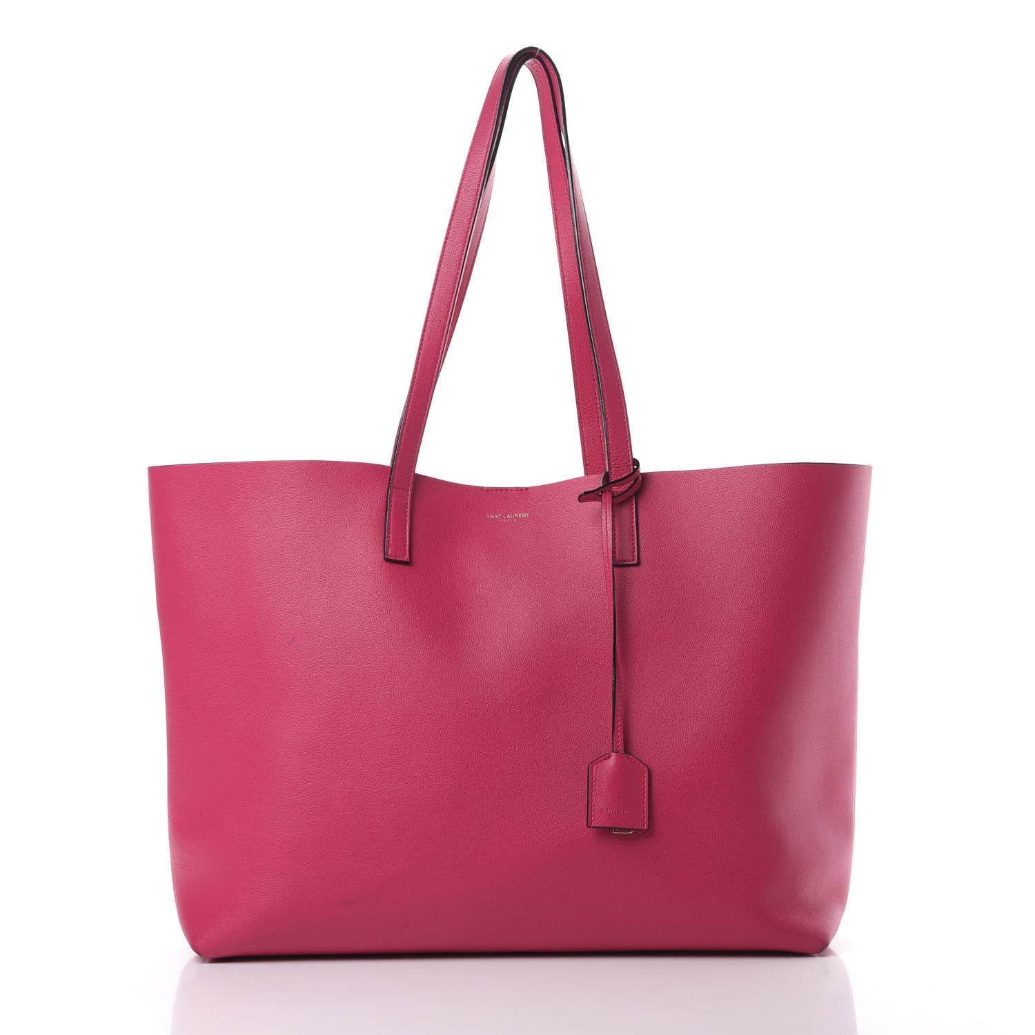 Saint Laurent Calfskin Large Shopping Tote Fuchsia 2 of 16