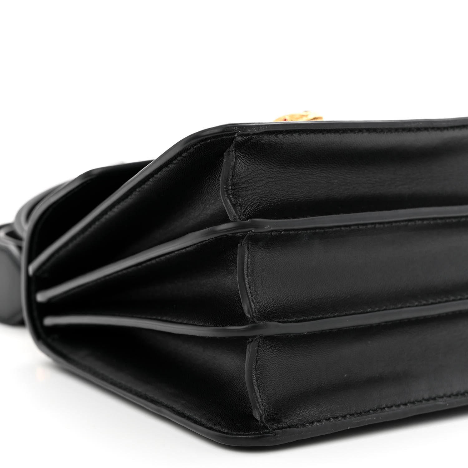 Bulgari Nappa Serpenti Forever Small Maxi Chain Top Handle Bag Black 9 of 10