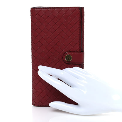 Bottega Veneta Nappa Intrecciato Continental Wallet Dark Red 2 of 8