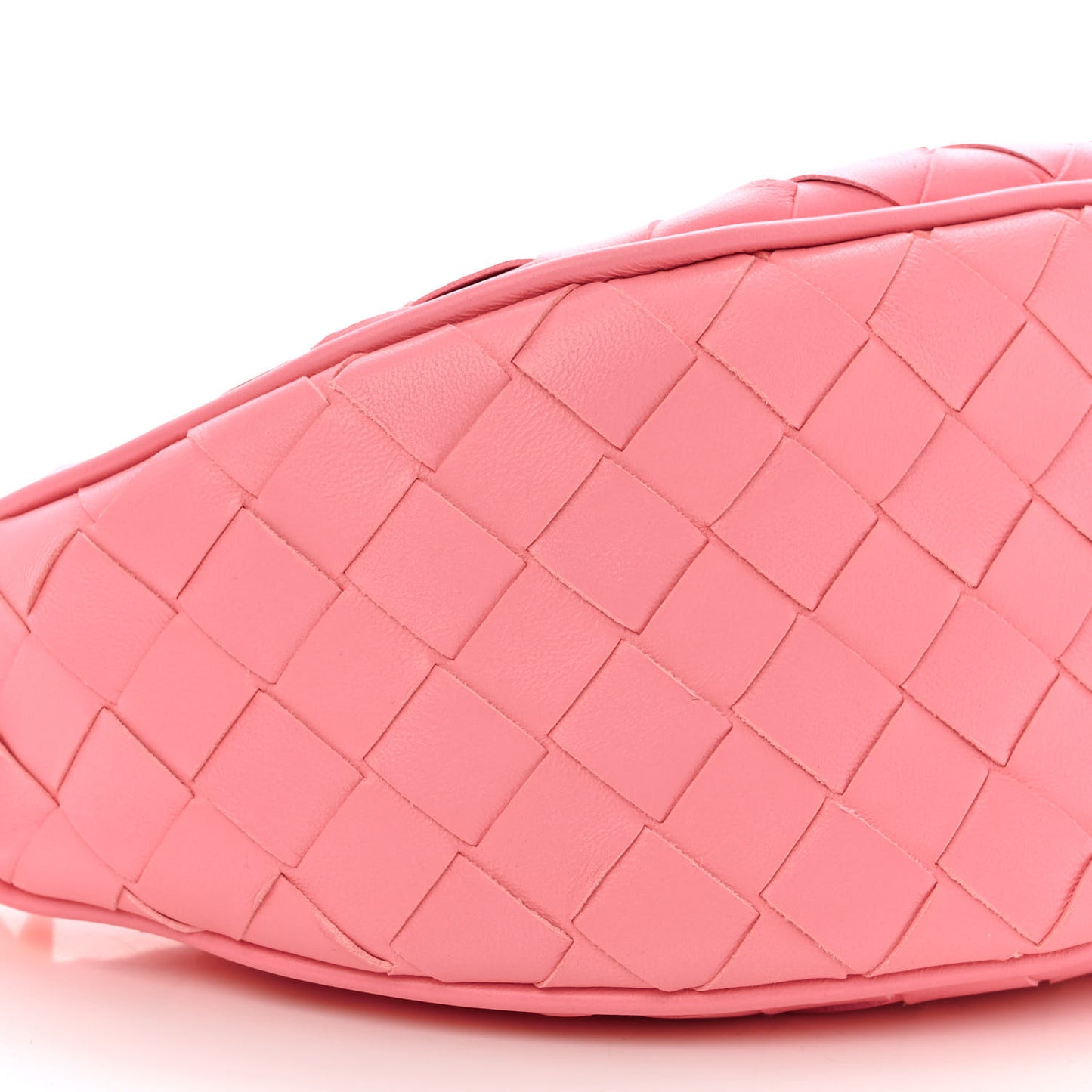 Nappa Intrecciato Half Moon Pouch On Strap Ribbon