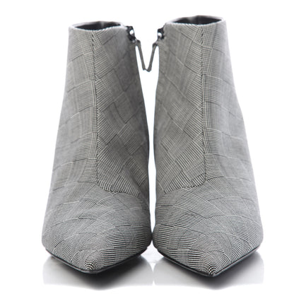 Balenciaga Wool Checked Knife Pointy Toe Boots 37 2 of 6