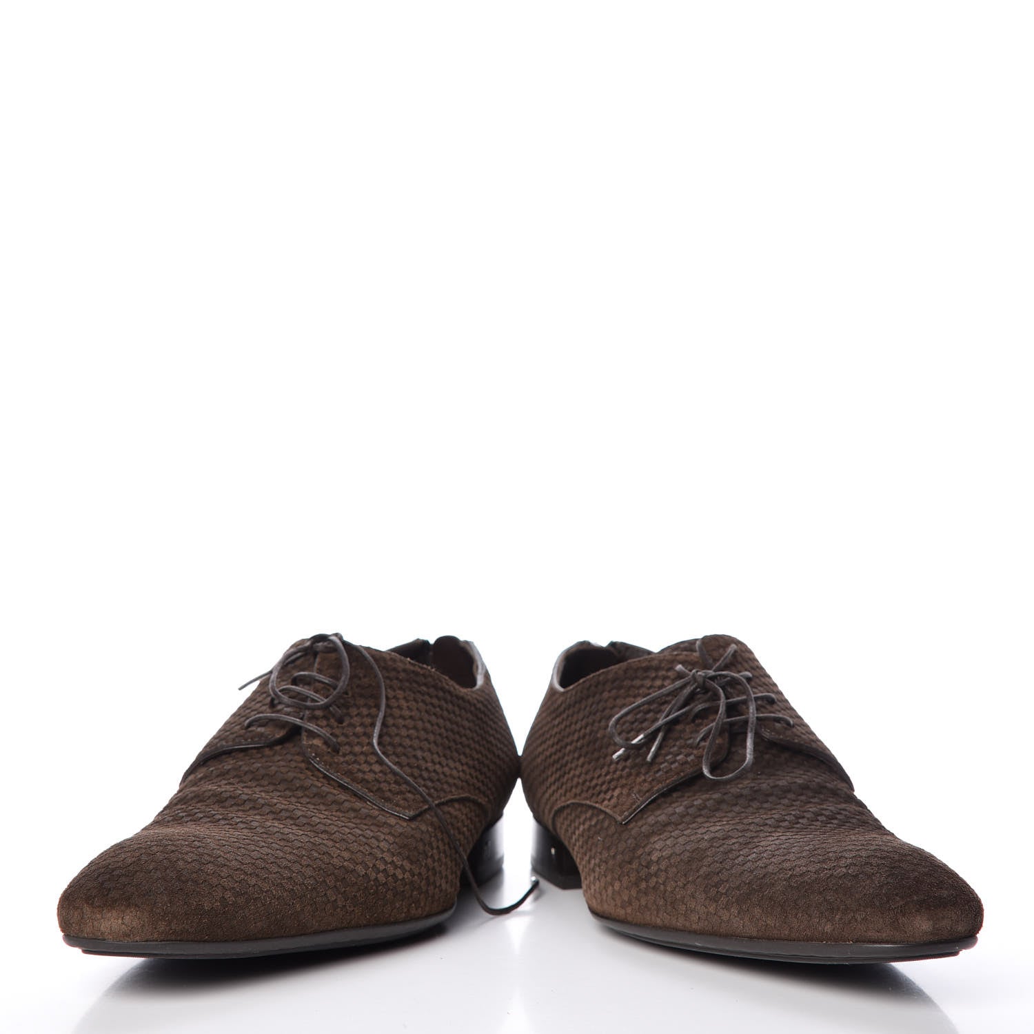 Louis Vuitton Suede Damier Mens Telegraph Derby Lace Up Shoes 8 Brown 6 of 12