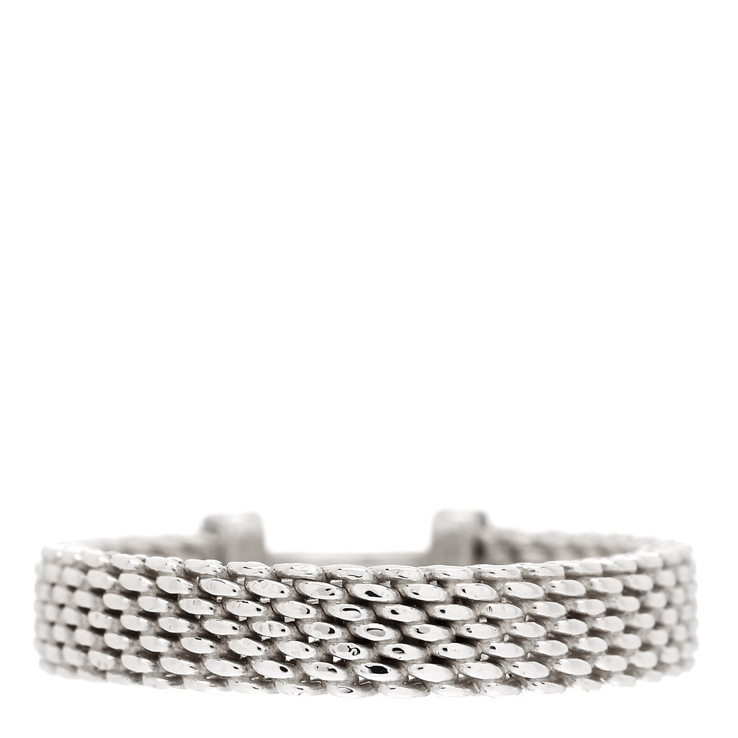 Sterling Silver Diamond Somerset Mesh Band Ring 44 3