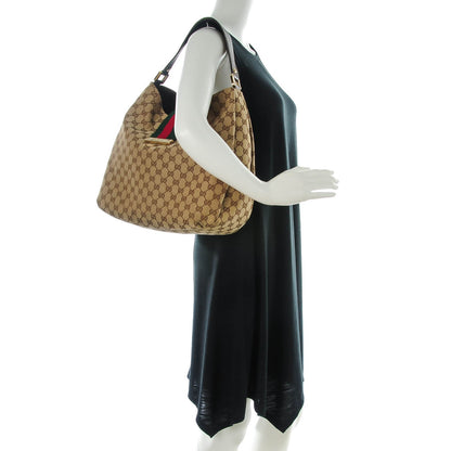 Gucci Monogram Large New Ladies Web Hobo Dark Brown 2 of 7