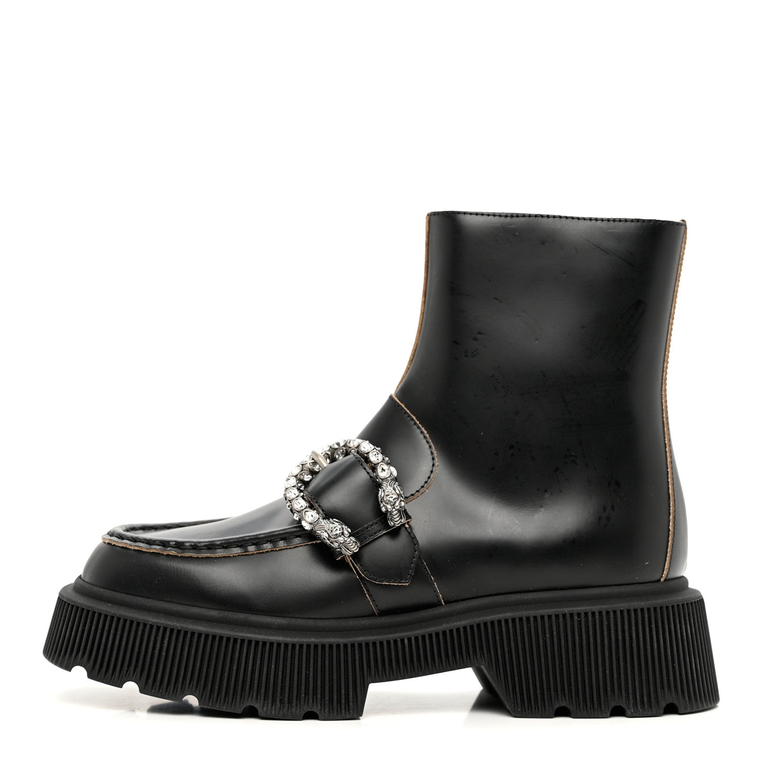 Gucci Cordovan Lux Dionysus Hunder Boots 37.5 Black 1 of 11