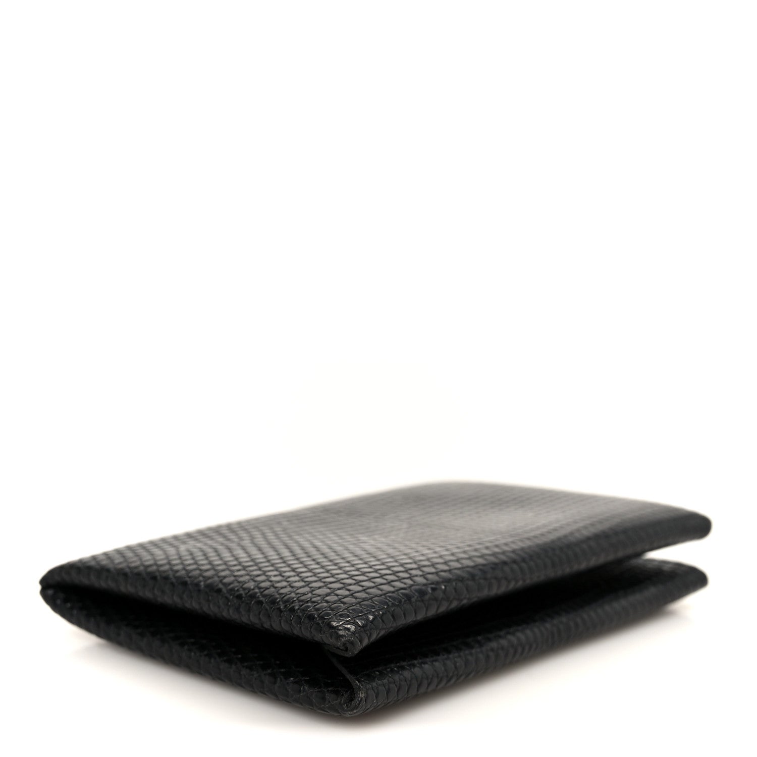 Hermes Lizard Calvi Card Case Black 4 of 7