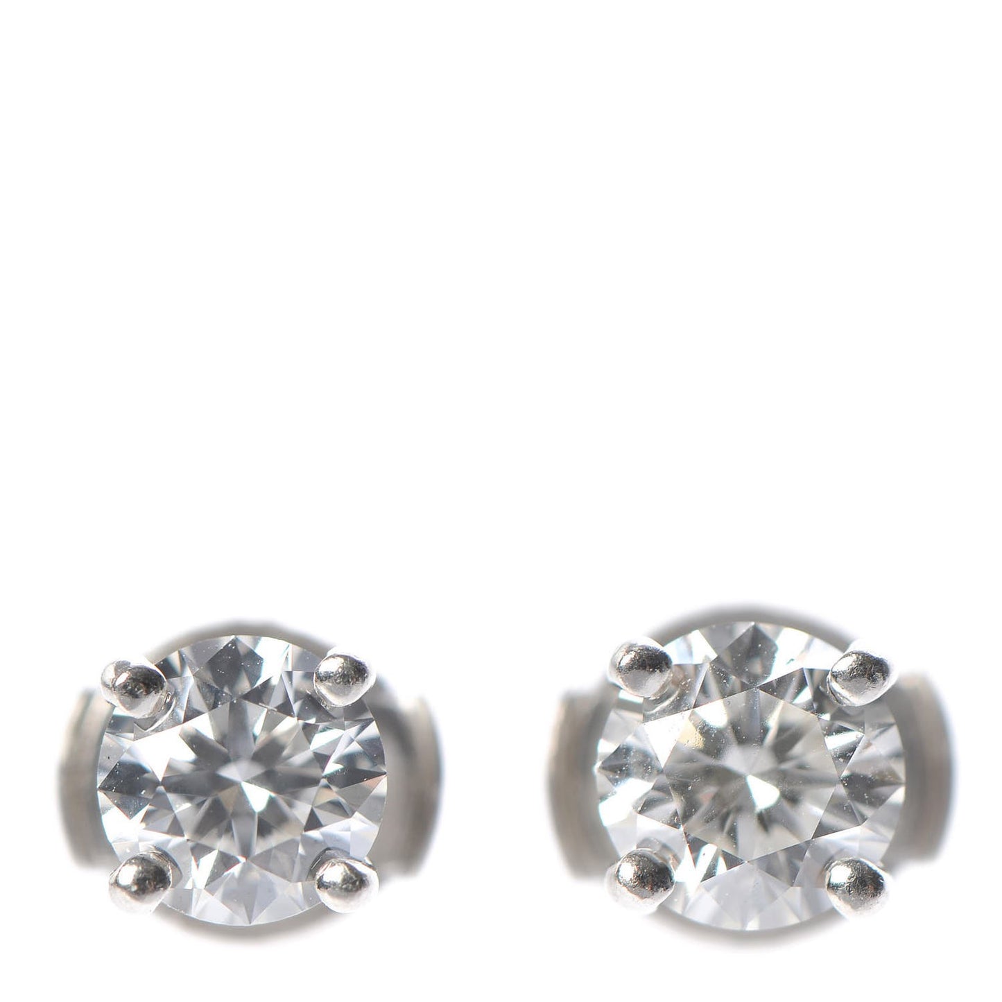 Platinum Diamond 1.51ctw Solitaire Earrings