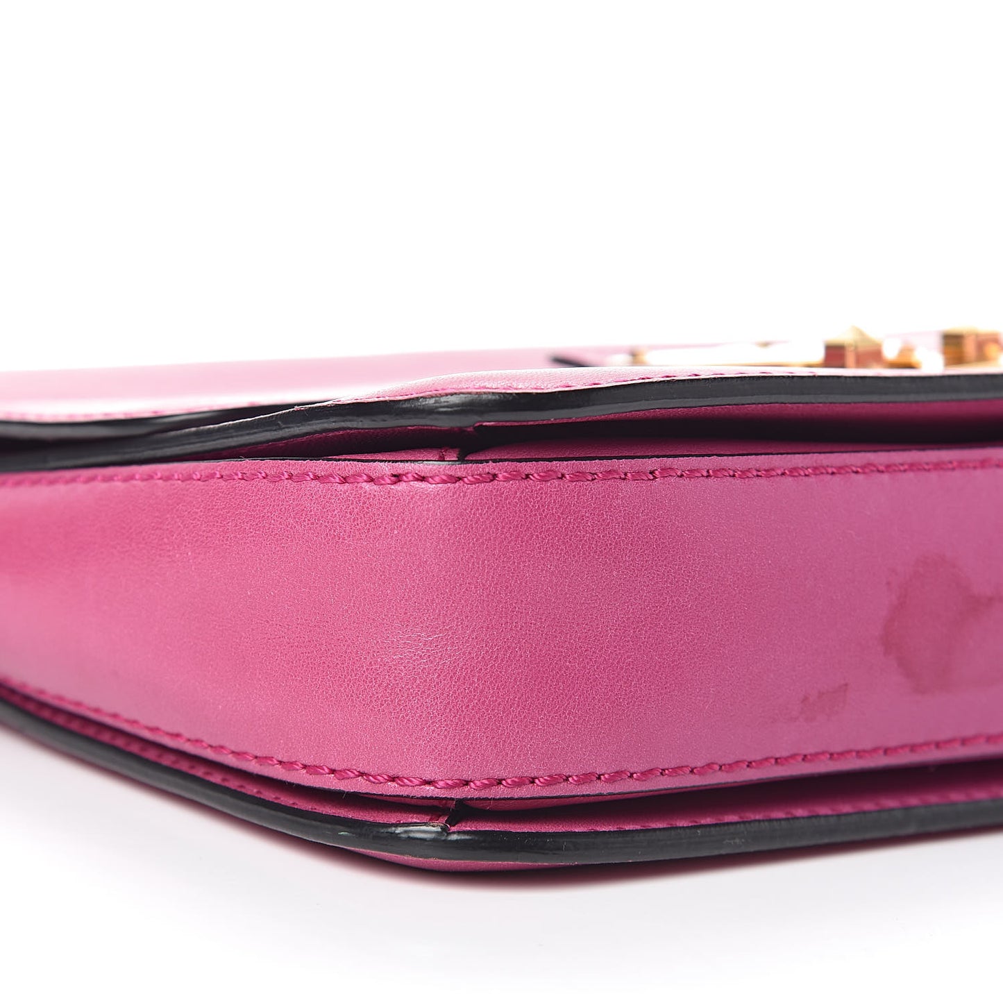 Shiny Nappa L'Amour Rockstud Shoulder Bag Fuxia