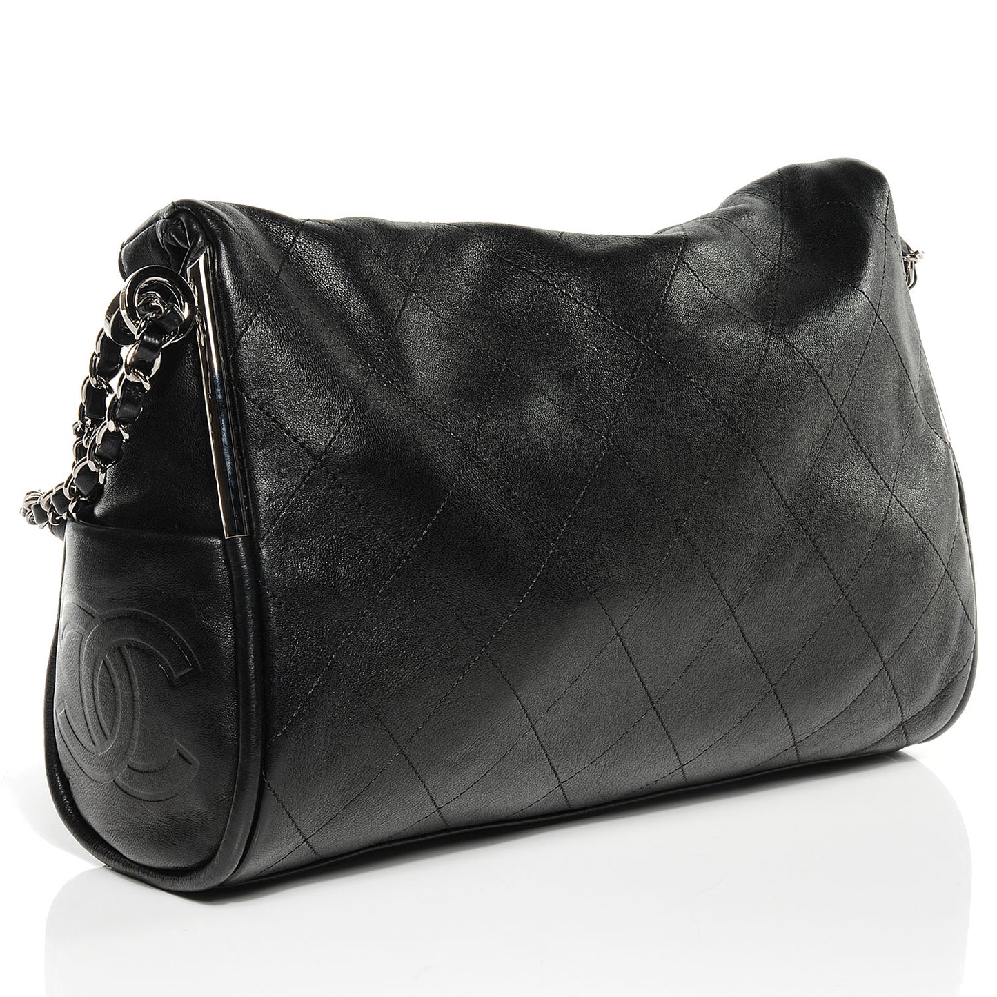 Lambskin Medium Ultimate Soft Tote Black