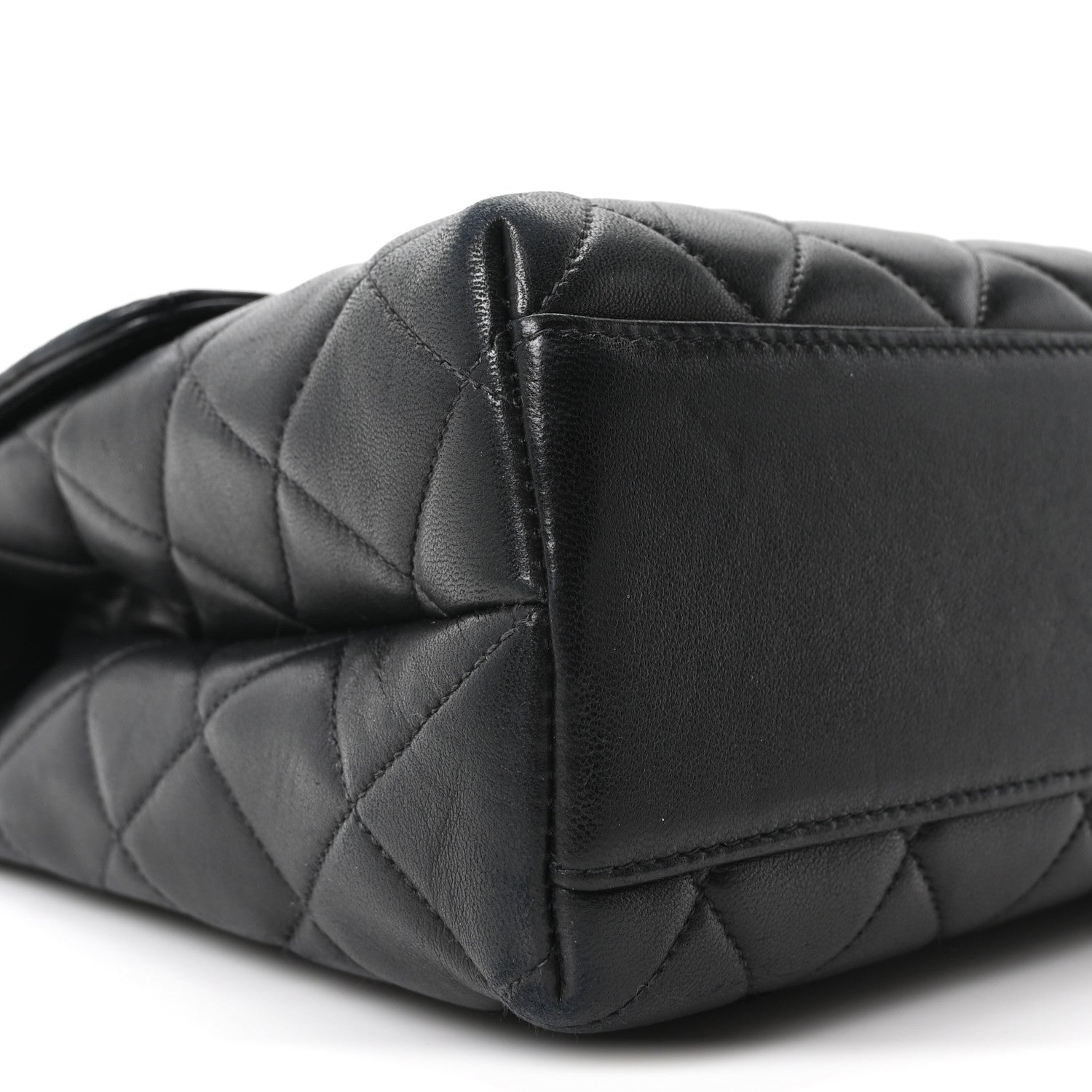 Chanel Lambskin Quilted Medium Kelly Flap Bag Black 9 of 10