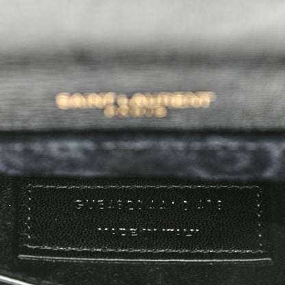 Saint Laurent Smooth Calfskin Suede Medium Bellechasse Black Dark Green 8 of 12