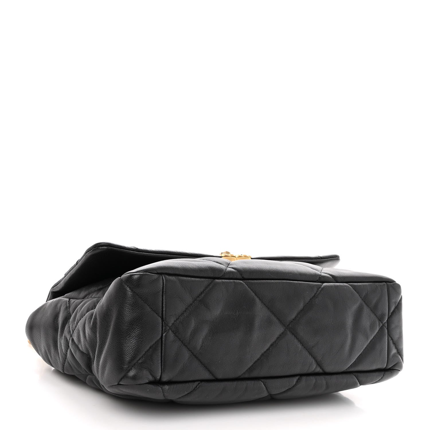 Chanel Goatskin Quilted Large Chanel 19 Flap Black 4 of 9