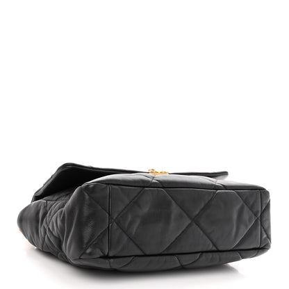 Chanel Goatskin Quilted Large Chanel 19 Flap Black 4 of 9