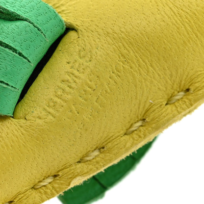 Hermes Milo Lambskin Hippo Bag Charm Lime Vert Comics Bleu Azteque 3 of 3