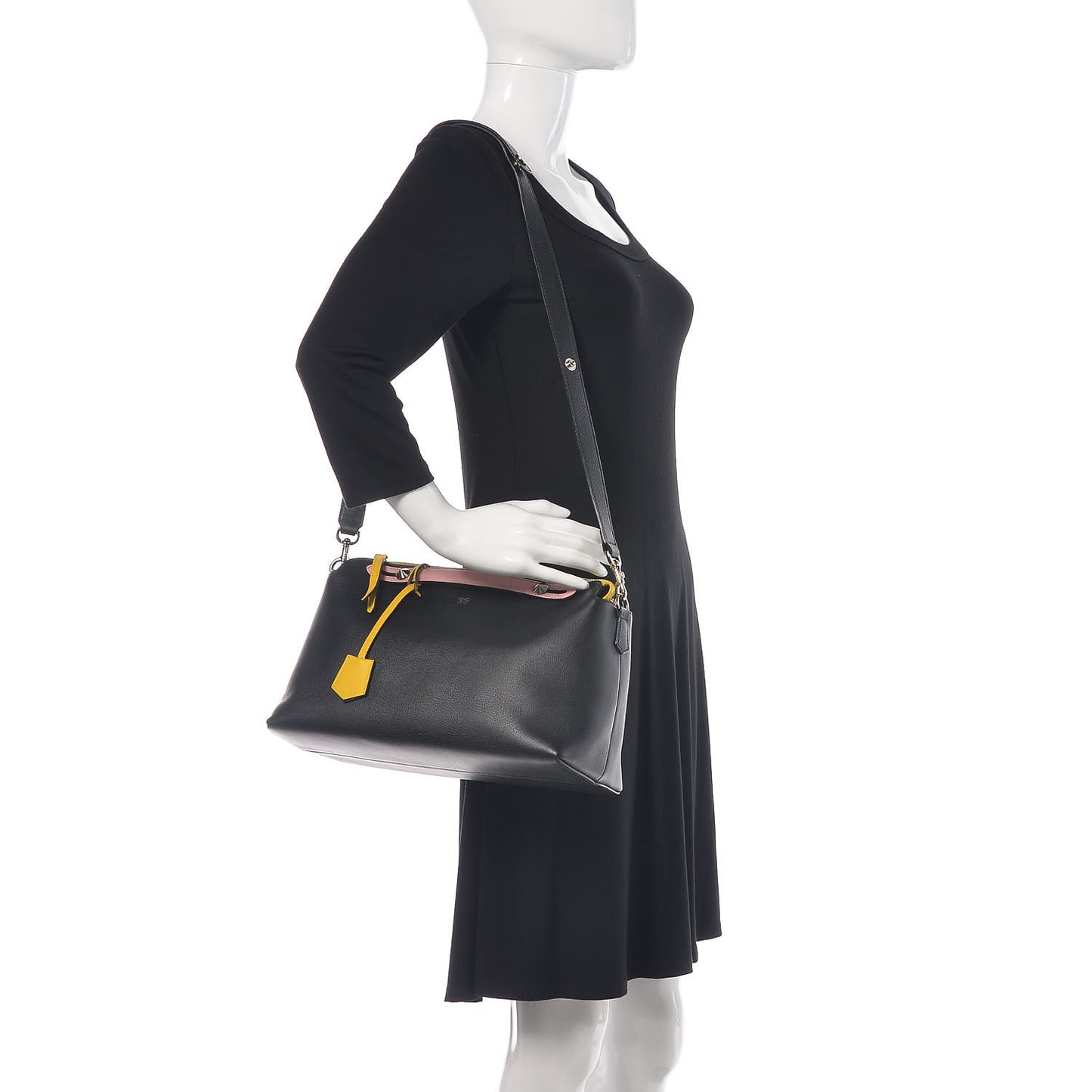 Vitello Dolce 4 Color Large By The Way Boston Bag Black Multicolor