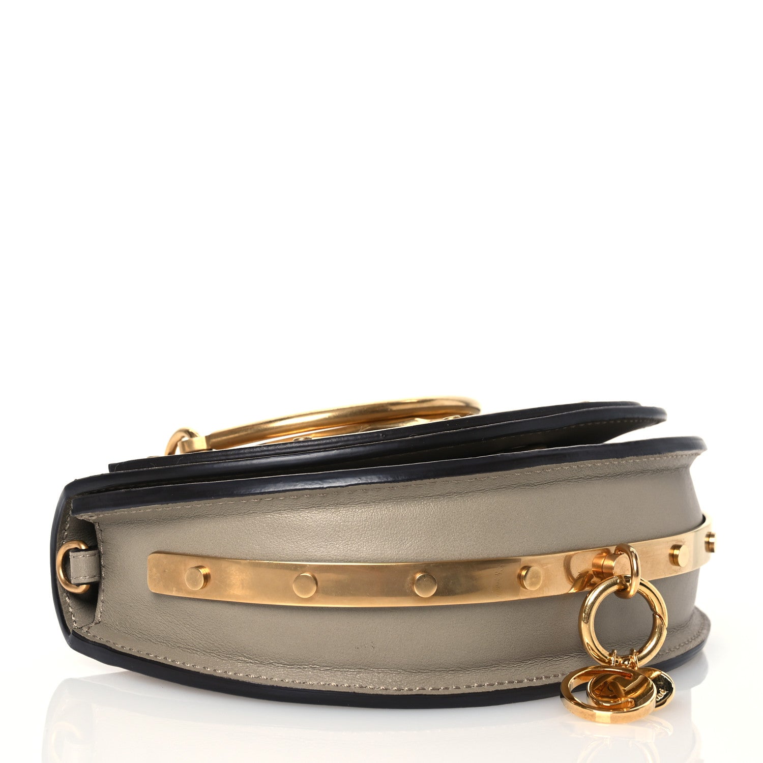Chloe Calfskin Small Nile Bracelet Minaudiere Bag Motty Grey 4 of 14